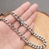 Stainless Steel Cuban Chain Necklace Bracelet Set Mens Hip Hop Fashion Jewelry 2025