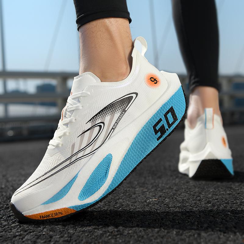 Мужские кроссовки Легкие сетчатые Нескользящие Марафонские Повседневные кроссовки Мужские на шнуровке Спортивные Дышащие Удобные Спортивные кроссовки Женские