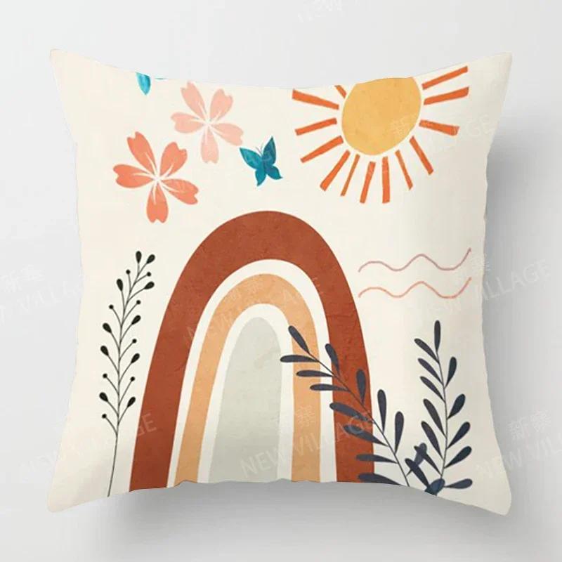 Скандинавский Осенний Домашний Декор Осень Наволочка для Декоративной Подушки Чехол для Подушки на Диван Бархат Современный Моранди