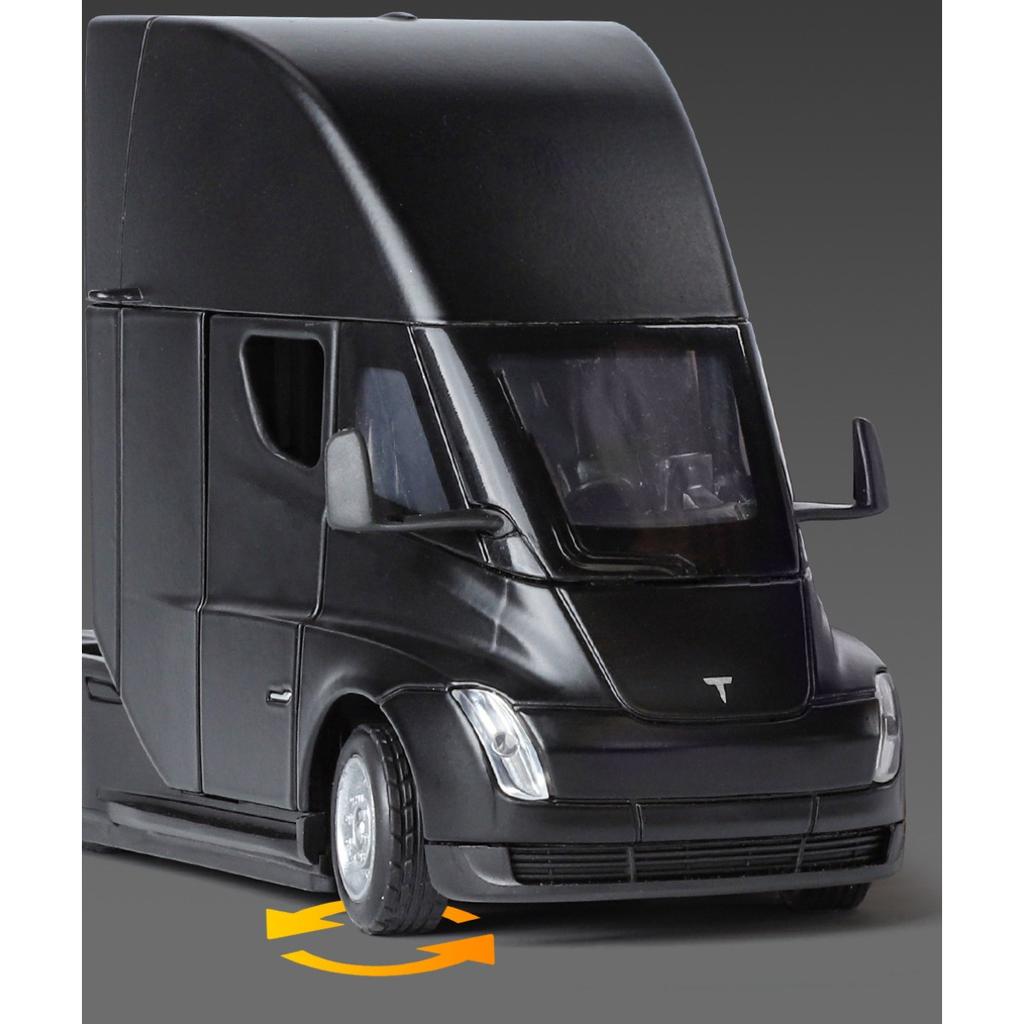 1/32 Tesla Trailer Литая модель игрушечного автомобиля для детей, коллекция для мальчиков