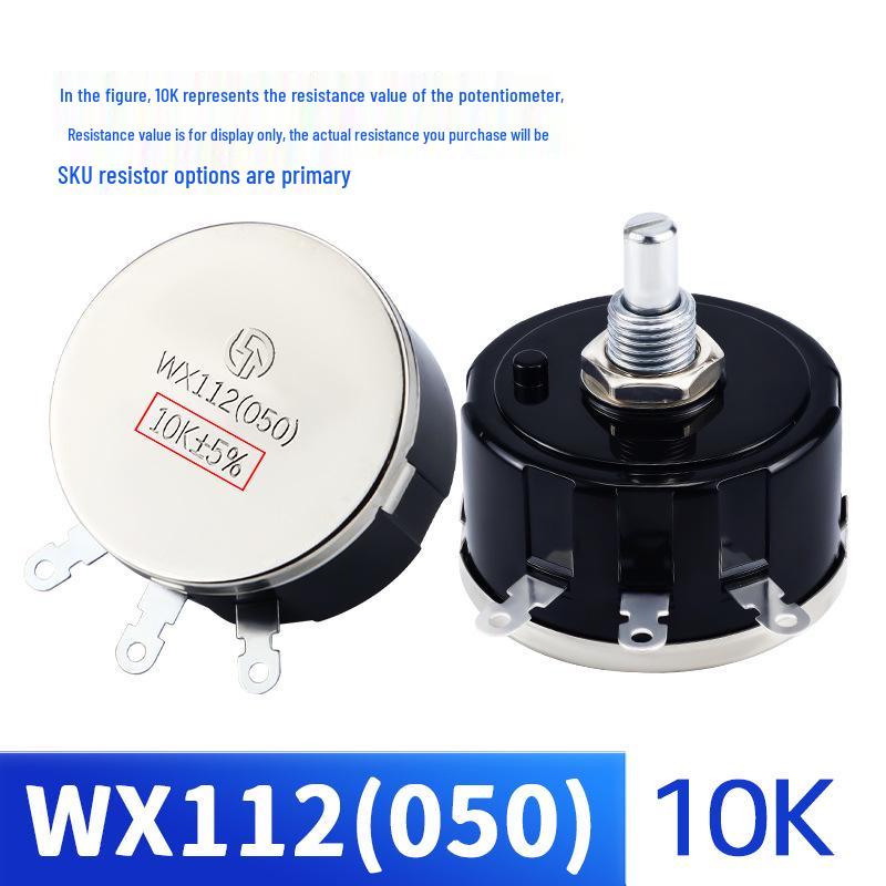 WX112 050 Регулируемый однооборотный проволочный потенциометр: 47, 560 Ом, 1К, 2,2К, 4,7К, 10К, 47К Ручка
