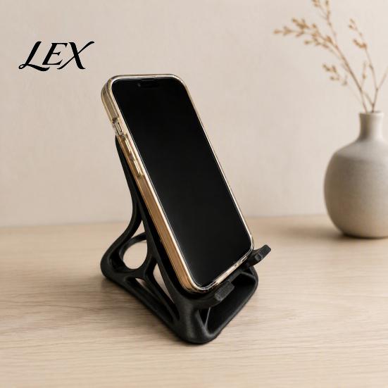 Adjustable Smartphone Cradle 3D Printed Phone Holder, Desktop Mobile Stand, Hollow Design Holder Universal Organizer for Living Room Home Office Desk
