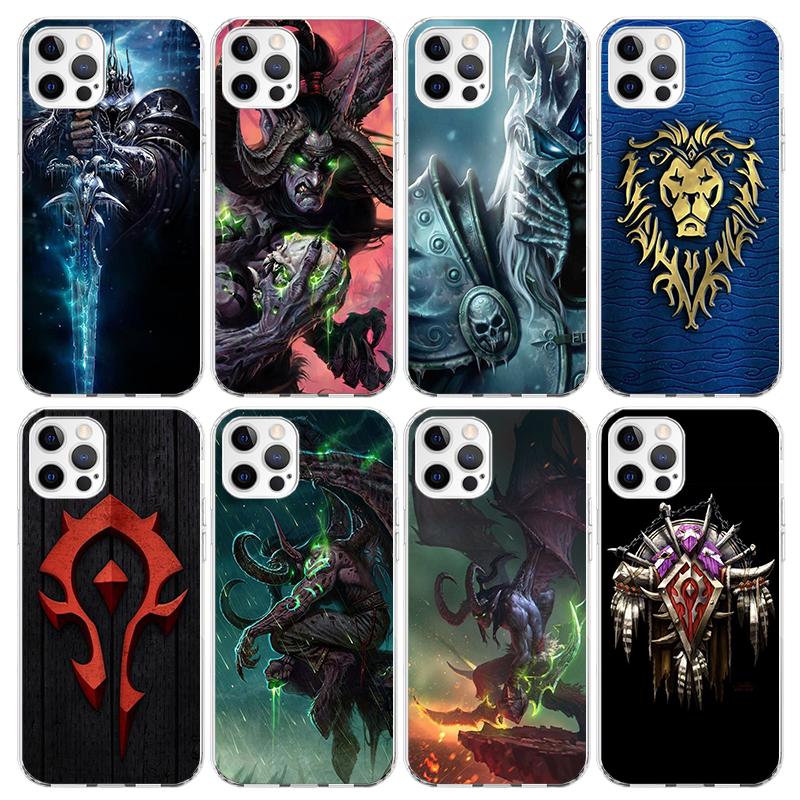 W-World Of W-Warcraft W-Wow Чехол для телефона iPhone 17 Air 16 15 Pro Max 14 Plus 13 Mini 12 11 Чехол 7 8 SE Силиконовый Чехол Печать F
