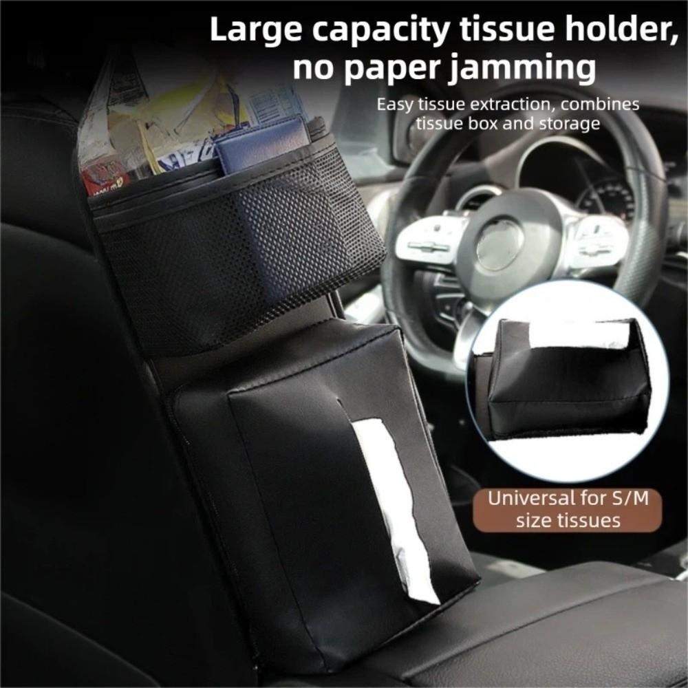 Portable Car Seat Side Storage Bag Tissue Box Auto Seat Box Car Interior Accessories