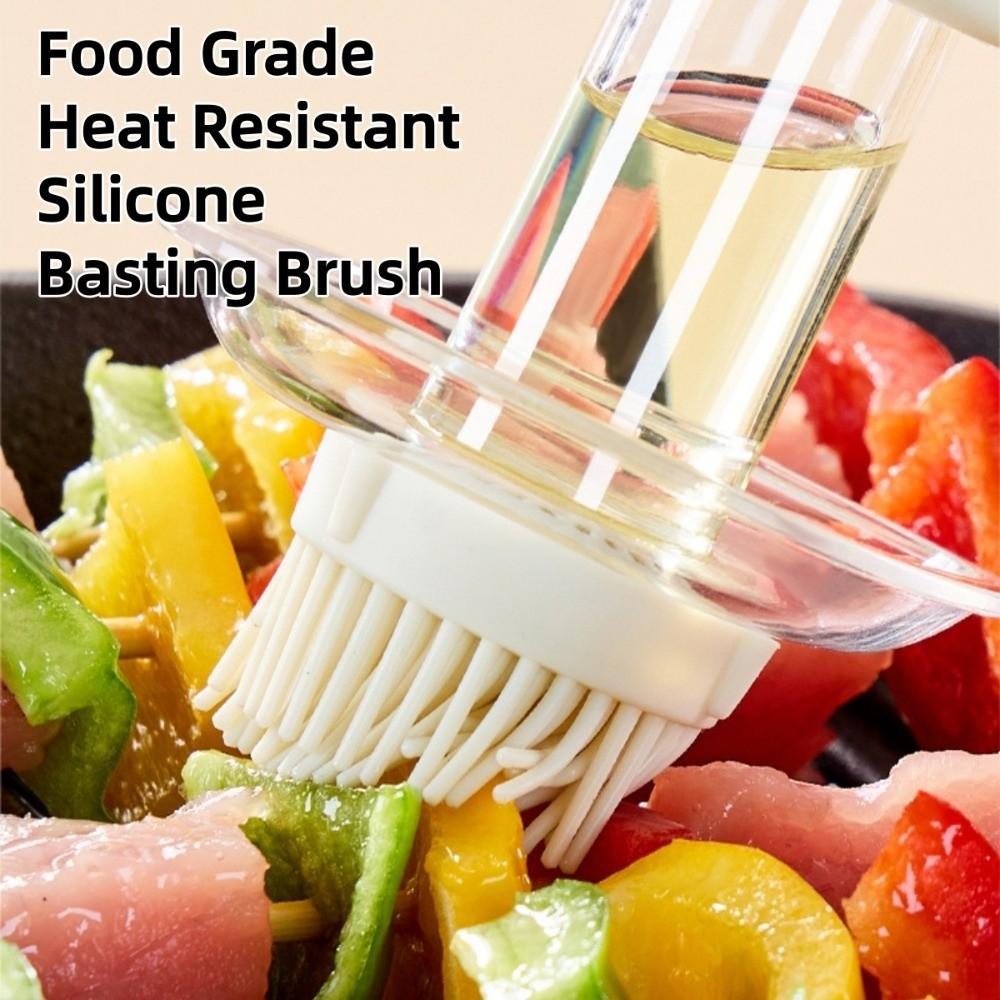Food Grade 2 in 1 Oil Dispenser Brush 230ml Oil Pot Easy To Clean Oil Bottle Baking
