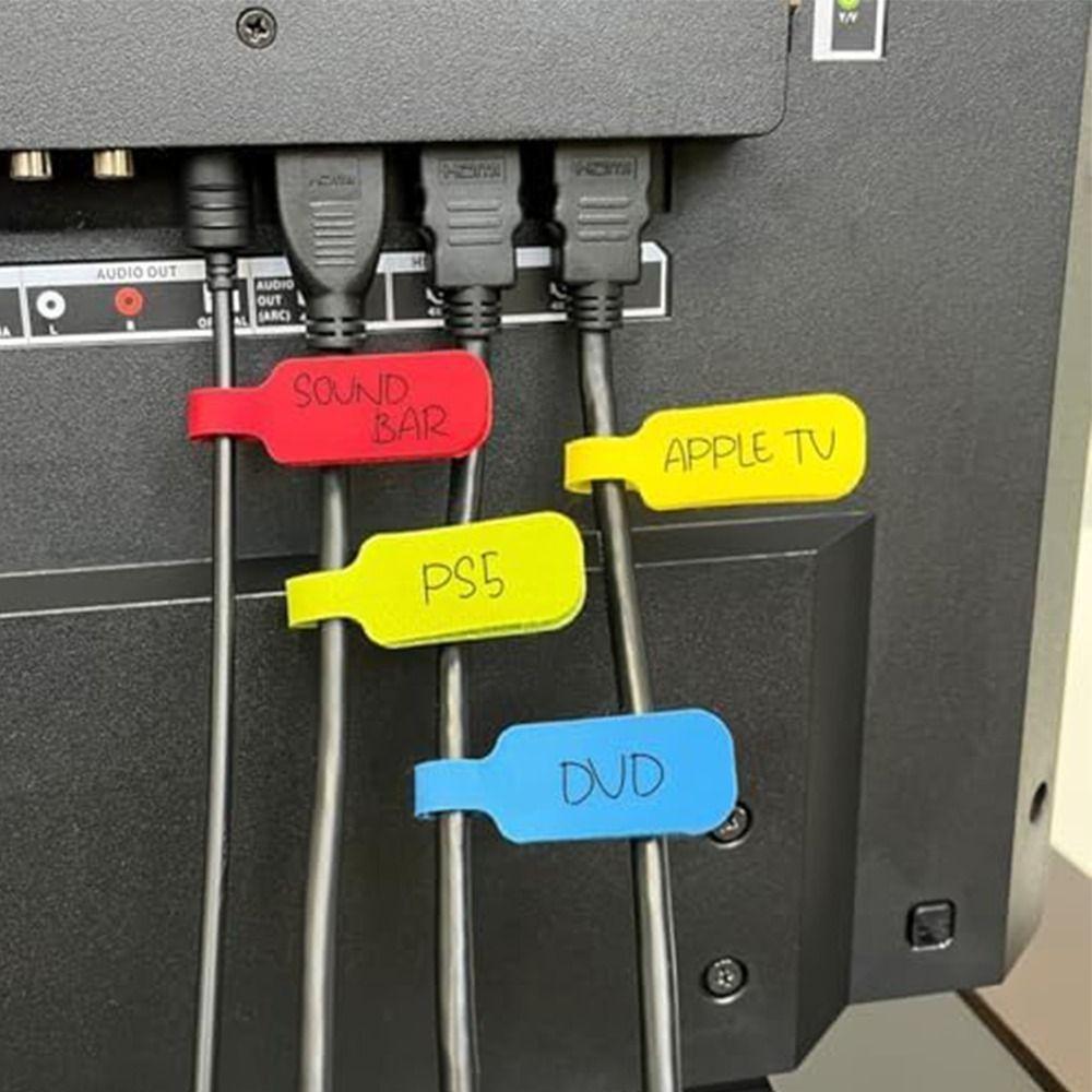 18pcs/set Easy Cord Management Multi-Color Cable Labels Wire Cable Labels for Wire