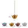 Teapot Shape Tea Strainer Stainless Steel Loose Tea Infuser with Chain Herbal Spice Filter Diffuser Kitchen Gadget Teaware