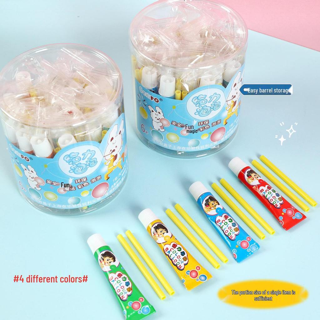 Seven-Color Bubble Gum Set - Unbreakable Bubble Ball Toy for Kids, Creative Gift for Students