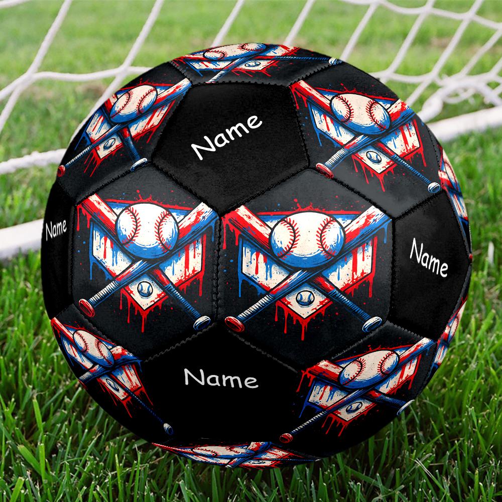 Custom Name Baseball Theme Size 5 Soccer Ball, Suitable for Both Indoor and Outdoor Matches, a Gift Suitable for Everyone.