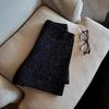 Women's Black Wool A-Line Shorts - 2024 Autumn/Winter Casual Wide-Leg Style