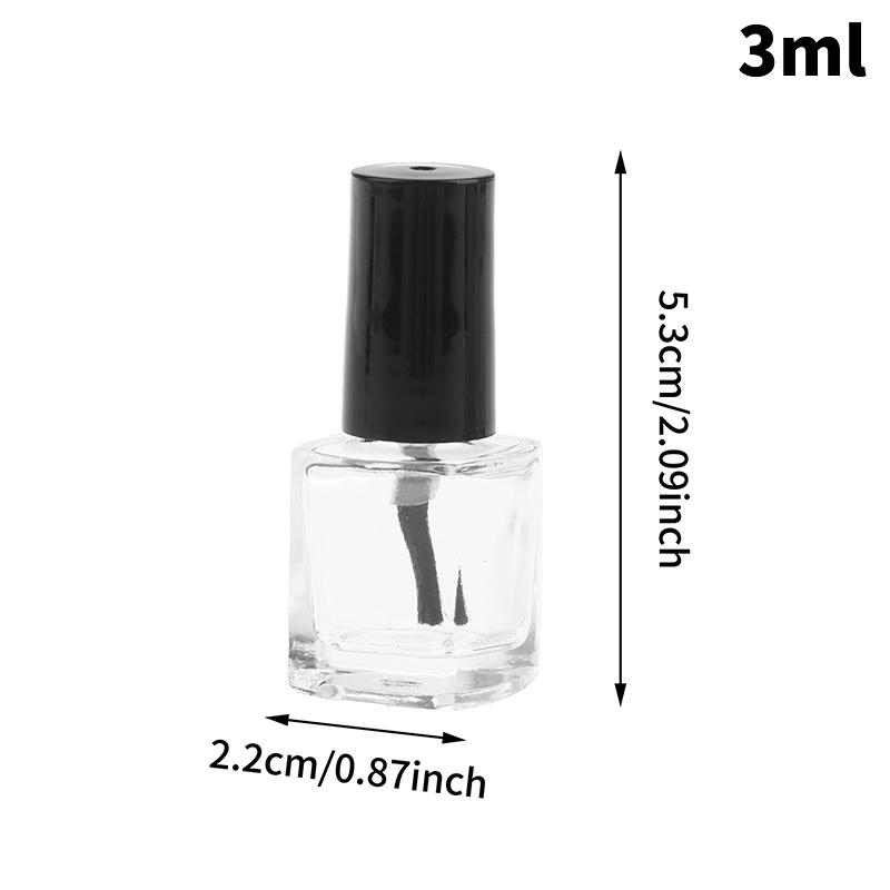 Пустая прозрачная стеклянная бутылка для ногтей с гель-лаком для жидкого искусства, многоразовый контейнер
