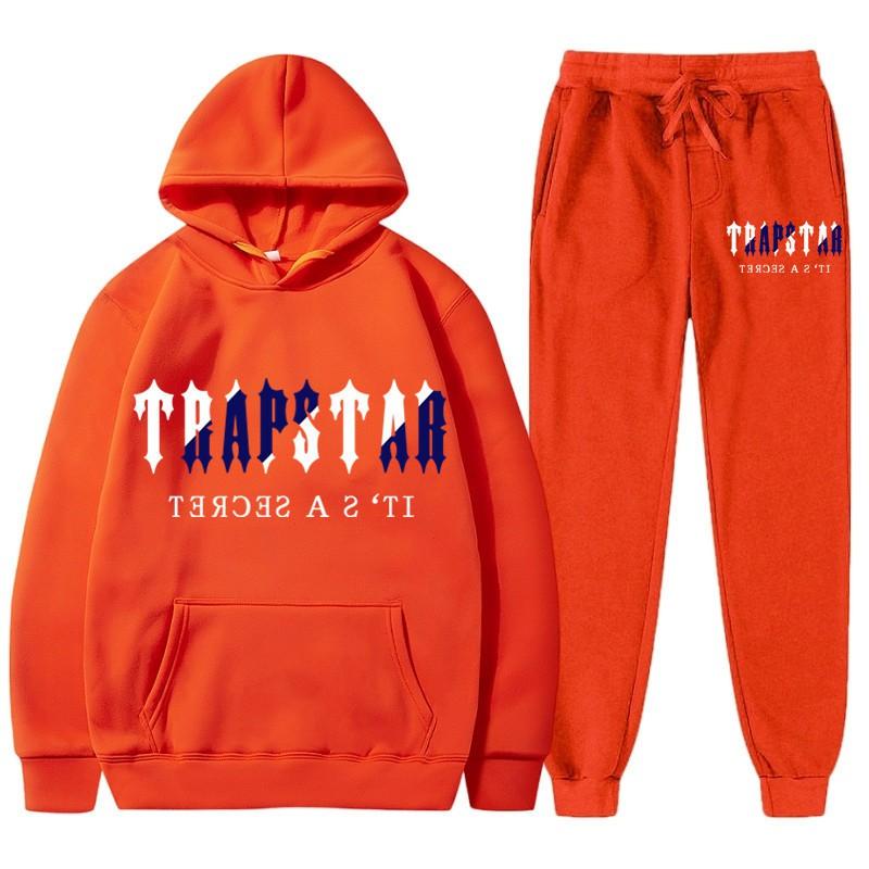 Couple Fleece Tracksuit Set Printed Sweatshirt Pants Casual Streetwear Young Adults