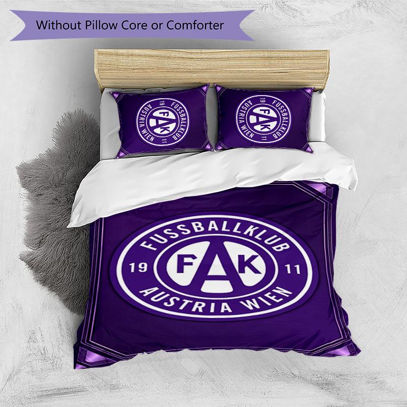 Austria Wien FC Printed 3PCS Bedding Set Breathable Duvet Cover with Pillowcases Decorative Bed Linen for Bedroom Home