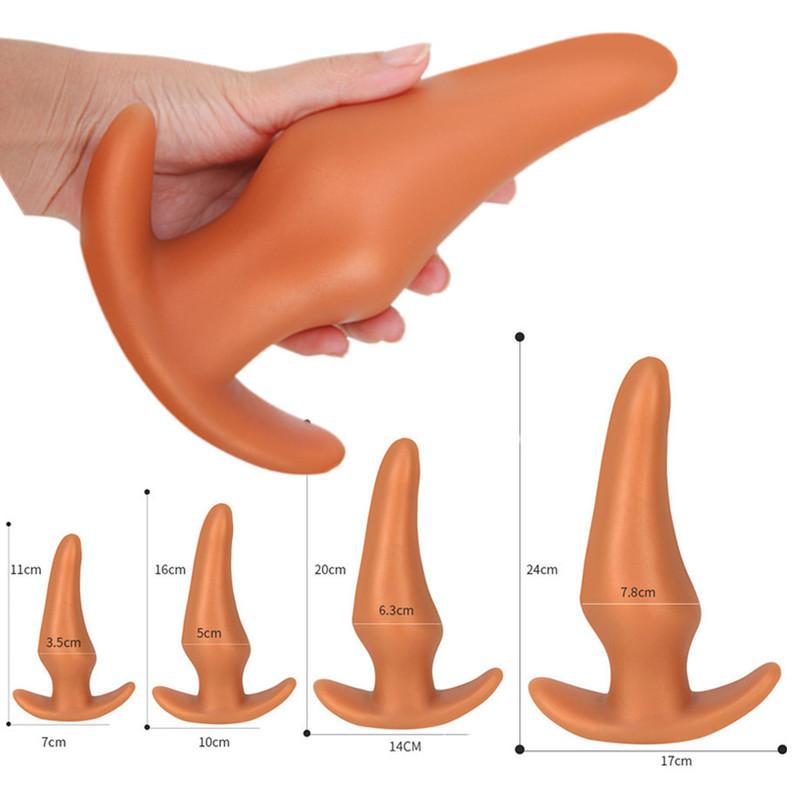Liquid Silicone Soft Anal Plug Prostate Massage Anal Sex Toys for Adult Men Women Butt Plug Comfortable To Wear Anal Expansion
