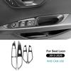 Real Soft Carbon Fiber Sticker For Seat Leon MK3 2013 2014 2015 2016 2017 2018 2019 2020 LHD RHD Car Window Lift Panel Interior okp133