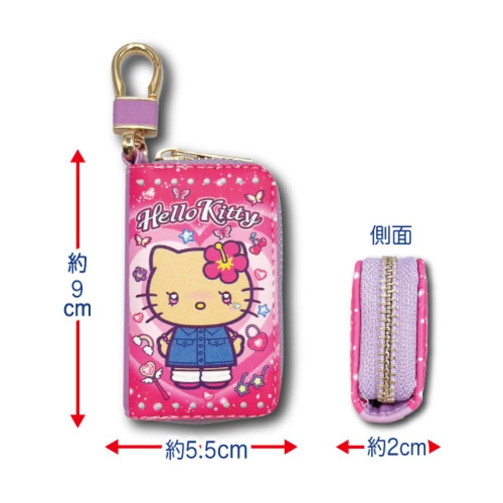 Hatayama Shoji Серия Sanrio Gal 3 Чехол для смарт-ключа Hello Kitty Y2K Черный Белый Коричневый Доступен в 4 цветах Милый Стильный В17 x Ш9 x Г2 см 34203593 Прибл.. В5.5