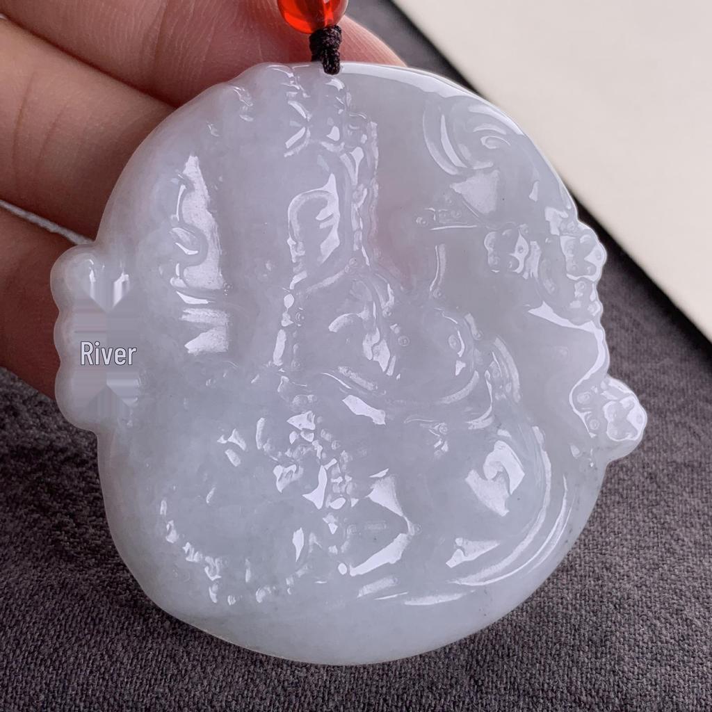 Burma A-Grade Natural Jade Leaf Pi Xiu Pendant
