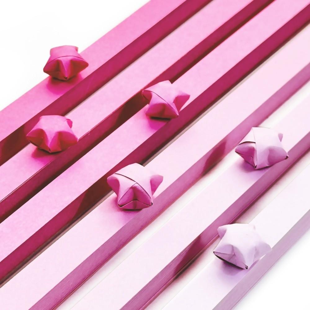600 Sheets Gradient Color Star Folding Paper Strips Lucky Star Paper Strips  DIY Handmade Crafts