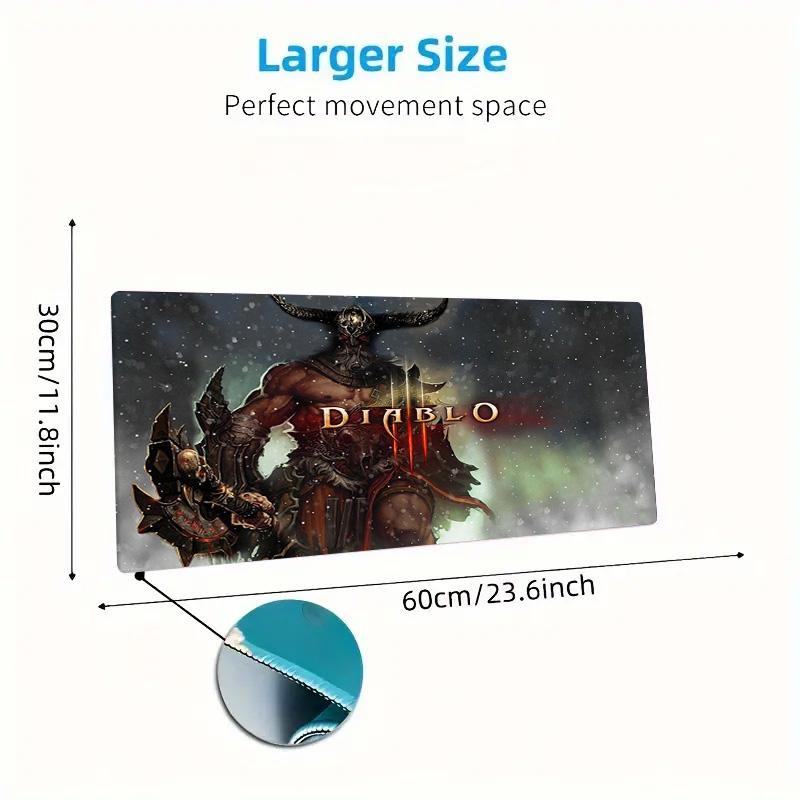 Diablo Color Mouse Pad Large Gaming Table Cushion Non-slip Laptop Tablet Big Mousepad XXL Mat Mini PC Playmat With Lock edge