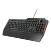 ELECOM Gaming Keyboard Wired with Removable Wrist Rest Volume Dial Membrane Full Key Black TK-G02UMBK