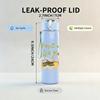1PC Green Soup Minimalist Cartoon Text Print 750ml Portable Sports Water Bottle Leakproof Gym Outdoor Travel Drink Cup