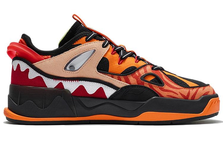 Li-Ning CF "Shanxing" Year of the Tiger Limited Edition Low Top Skateboard Shoes Men's Black Orange AGCS131-1
