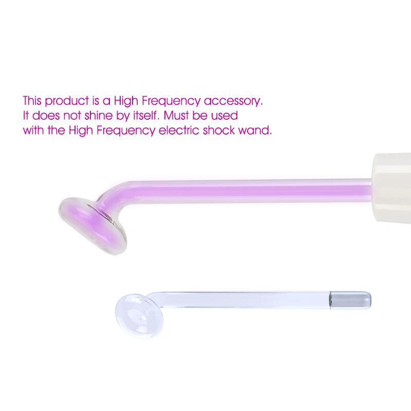 1 шт., высокочастотный аргоновый электрод для лица, насадка-насадка для трубок, массажер для лица, фиолетовый свет, уход за кожей лица, фиолетовый