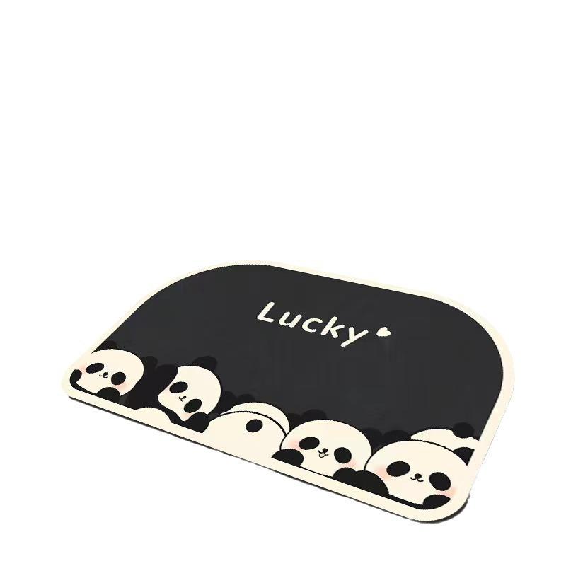 Мультяшный коврик для ванной из диатомовой земли с противоскользящим покрытием - Впитывающий, износостойкий, бытовой коврик для ног