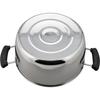 Wahei Freiz RR-6891 Recid 24cm Stainless Steel Pot with Glass Lid, Induction and Gas Compatible, Silver