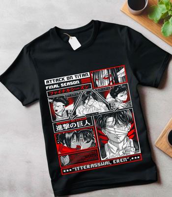 Футболка Микаса Атака Титанов Футболка Shingeki No Kyojin Аниме Футболка AOT Все Размеры