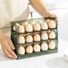 3-Tier Egg Organizer for Refrigerator, PET Egg Storage for Refrigerator 30 Eggs Container for Kitchen Coutertop, Transparent