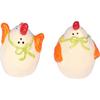 Ceramic Chicken Set: Rustic Style Salt and Pepper Shakers