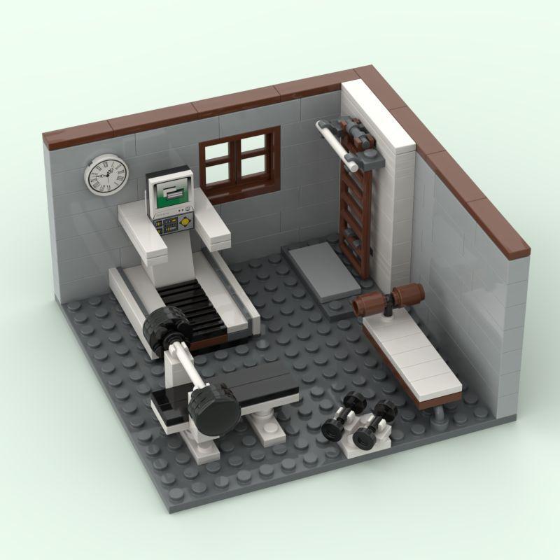 Панорамный вид Угловая комната Бар Кухня Сцена Сделай сам Сборка Праздничный подарок Украшение Строительный блок