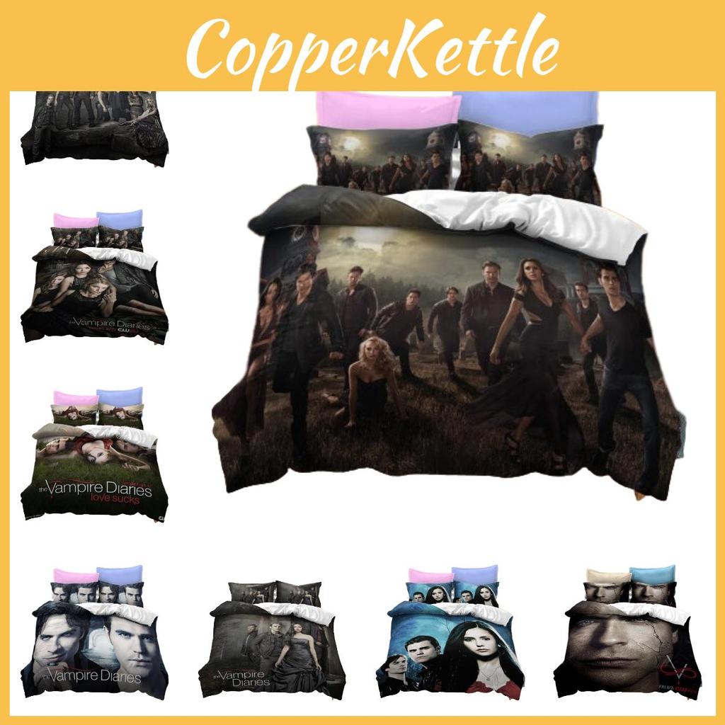 Комплект постельного белья с 3D-принтом «Дневник вампира», мягкий и прочный материал из полиэфирного волокна