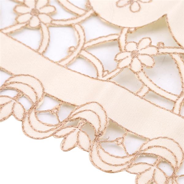 Фигурная салфетка из полиэстера с вышивкой для декора интерьера
