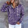 Женские повседневные модные пуловеры с длинными рукавами и принтом, толстовки с капюшоном
