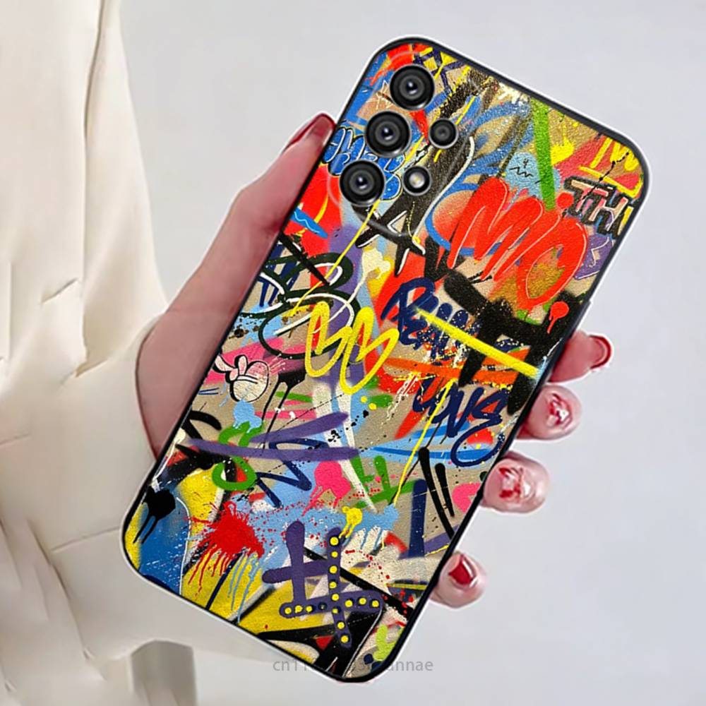 Красочный чехол-бампер с граффити для Samsung Galaxy A73,23,53,33,14,24,13,72,22,52,32,54,A34 Мягкий чехол