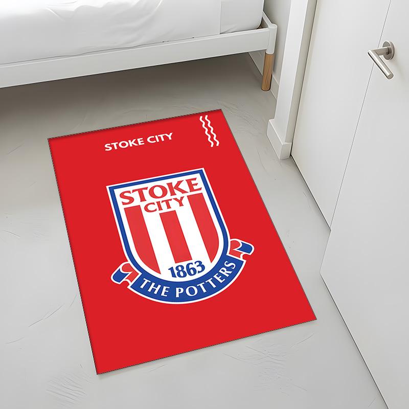 Stoke City Football Club (5) Rug Suitable For Living Rooms Bedrooms Computer Rooms Dining Areas And Placement Under Tables And Chairs Also An Ideal Ch