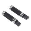 2Pcs Motorcycle CNC Foot Pegs Flower Top Three Circle Black Modified Footrest for XL883 1200 X48 72