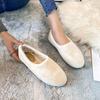 Fashion New Arrival Women's Winter Fluffy Flat Bottom Shoes Soft-Sole Short Plush Flat Peas Shoes