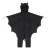 Детский черный костюм для косплея для мальчиков и девочек, смешной плащ с капюшоном на Хэллоуин, комбинезон
