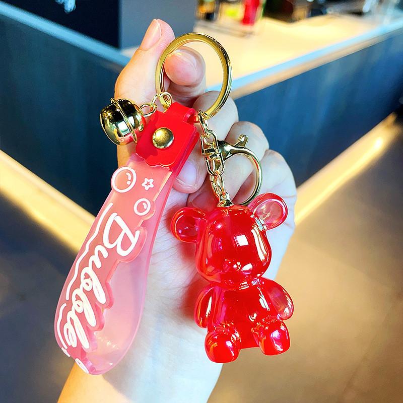 Colorful Resin Cartoon Keychains Bear And Rabbit Perfect For Party Favors