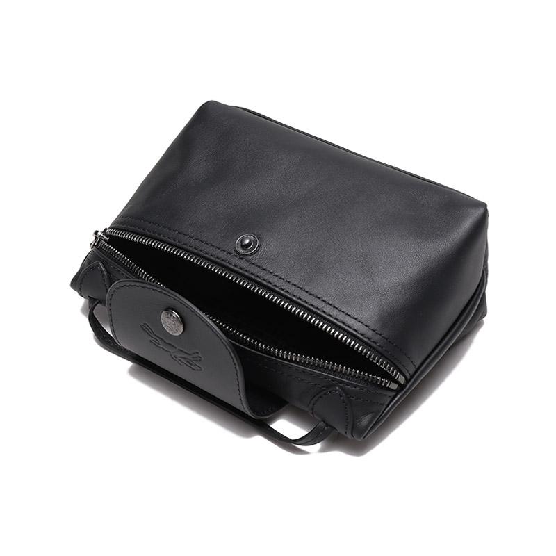 Longchamp Le Pliage 20 Snap Button Zipper Closure Leather Shoulder Crossbody Bag Women bags Black 10188987001