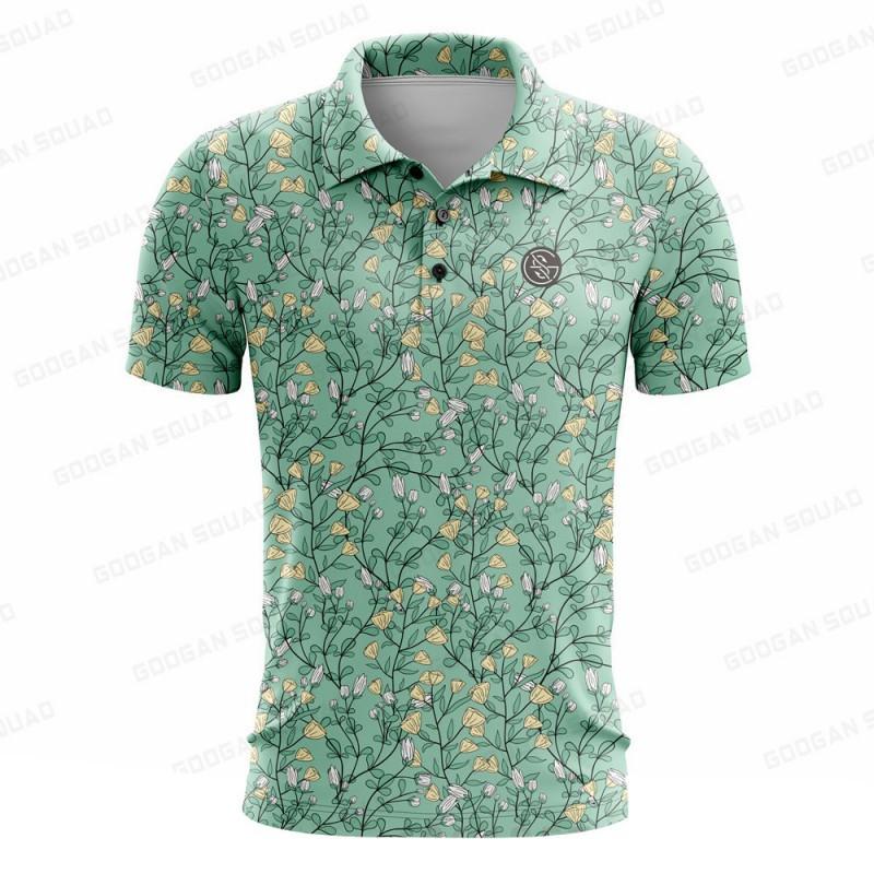 Men's Golf Shirt Polo T-Shirt Sports Clothing Short-sleeved Top Breathable