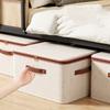 With Lid Linen Zipper Storage Boxes Foldable Clothing Storage Basket Wardrobe Organiser  Dormitory