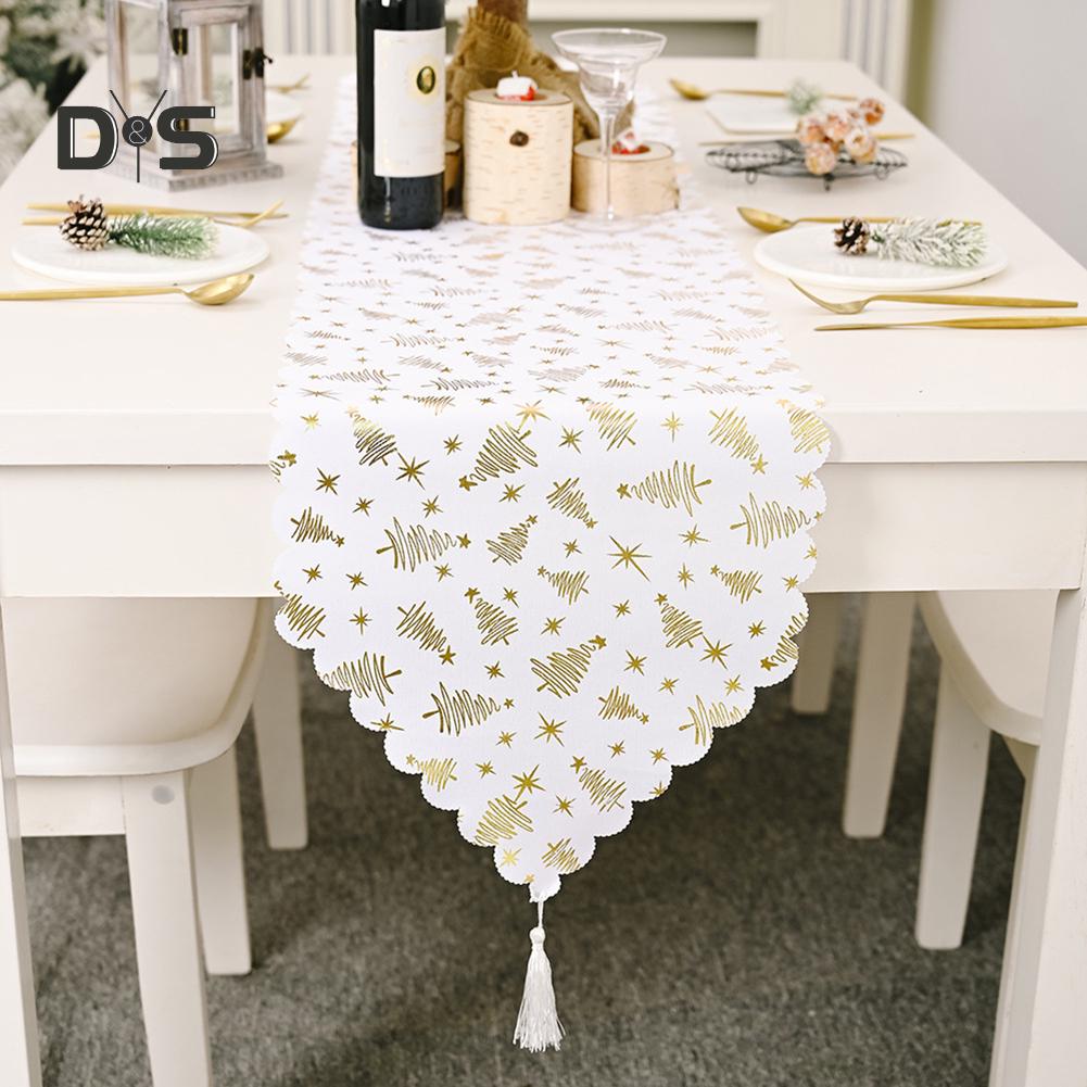 KPOP STAR Xmas Tree Star Рождественская скатерть обеденный стол бегун вечерние праздничный декор