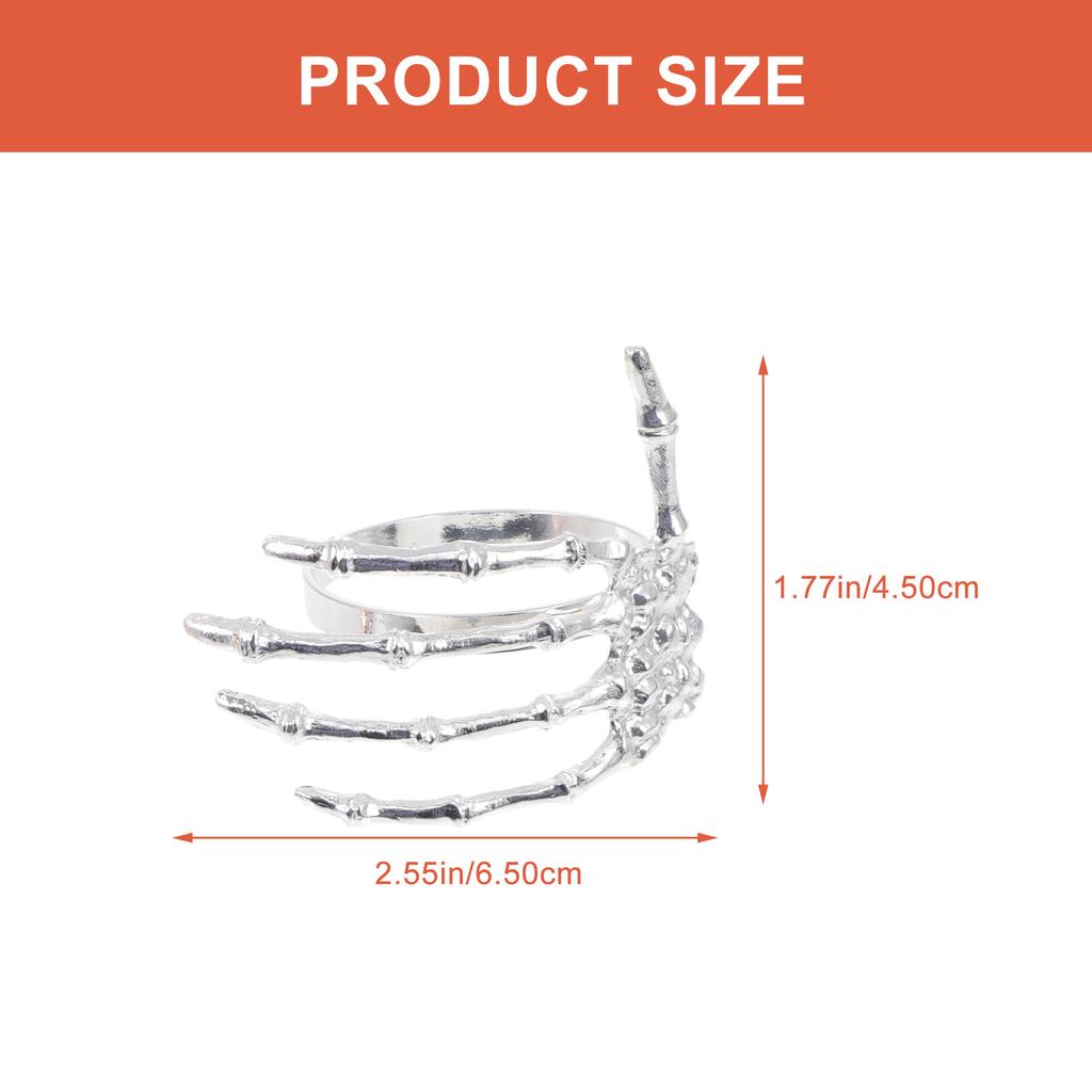 6 шт. пряжка для салфетки в виде летучей мыши и призрака, ретро-украшение, кольца, принадлежности для стола, держатели для Хэллоуина, серебряные украшения