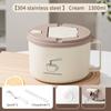 Large Capacity 304 Stainless Steel Foam Bowl Ironing Proof Double Lunch Box With Tableware Drain Lid Ramen Bowl