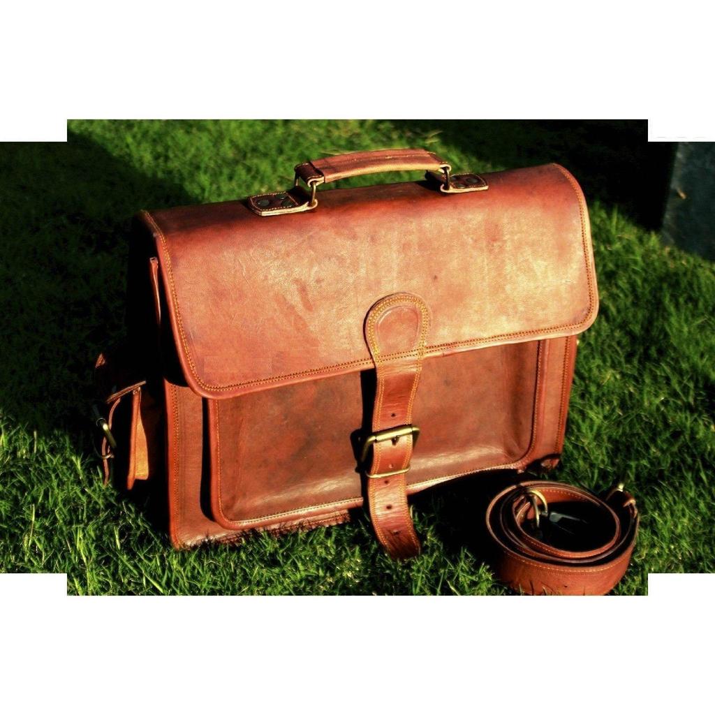 Мужская большая сумка-мессенджер из козьей кожи, настоящая сумка, настоящий портфель для ноутбука