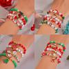 4pcs Pearl Clay Beads Christmas Bracelet Set Stackable Wristband Jewelry